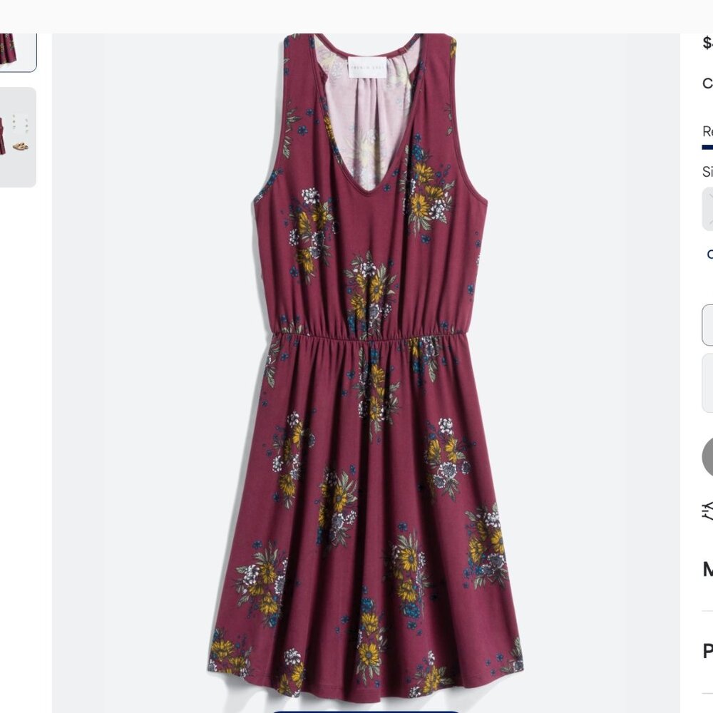 French Grey Sleeveless Dress Size Medium